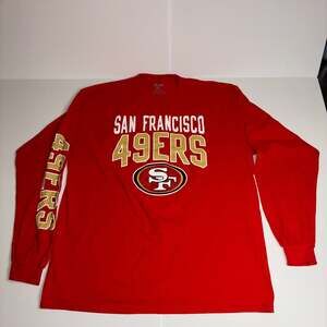 Junk Food San Francisco 49ers Red Long Sleeve Graphic T-Shirt XL